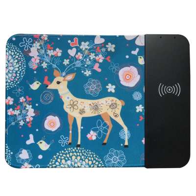 2019 New Design Wireless Charging Wireless charger Mouse pad QI Fast Charging PU Ultra-thin Mouse Pad